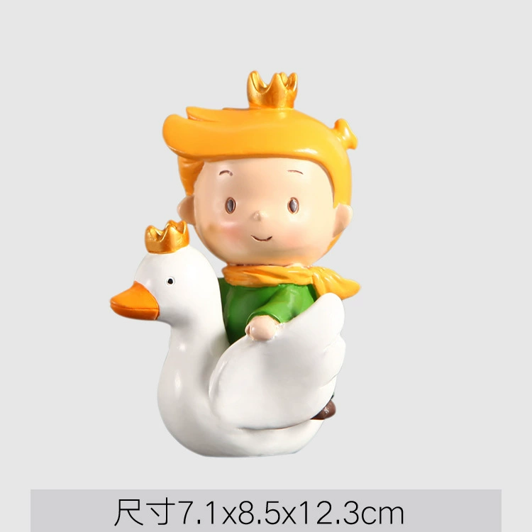 Prince cute handmade ornaments Valentine's Day cute desktop home cake DIY resin small ornaments crafts