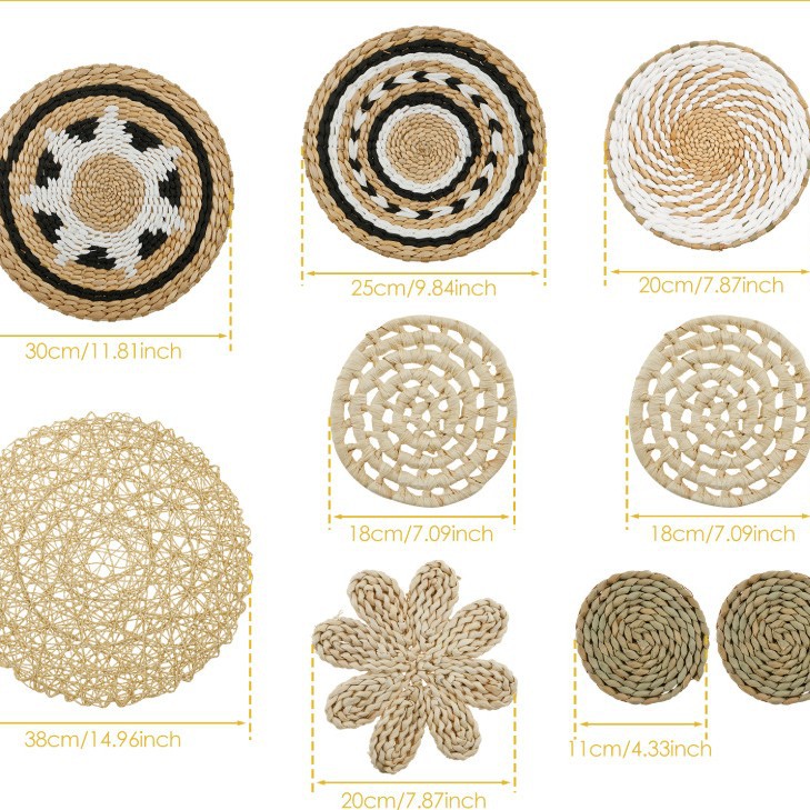 Decoración de Pared Tejida a Mano Estilo Pastoral para Restaurante y Paredes image 78