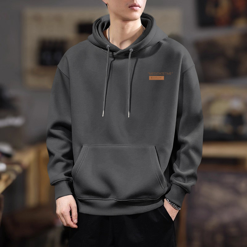 Primavera pesada y otoño nueva chaqueta encapuchada hombre pesado chaqueta adolescente americana chaqueta con capuchona marca de moda