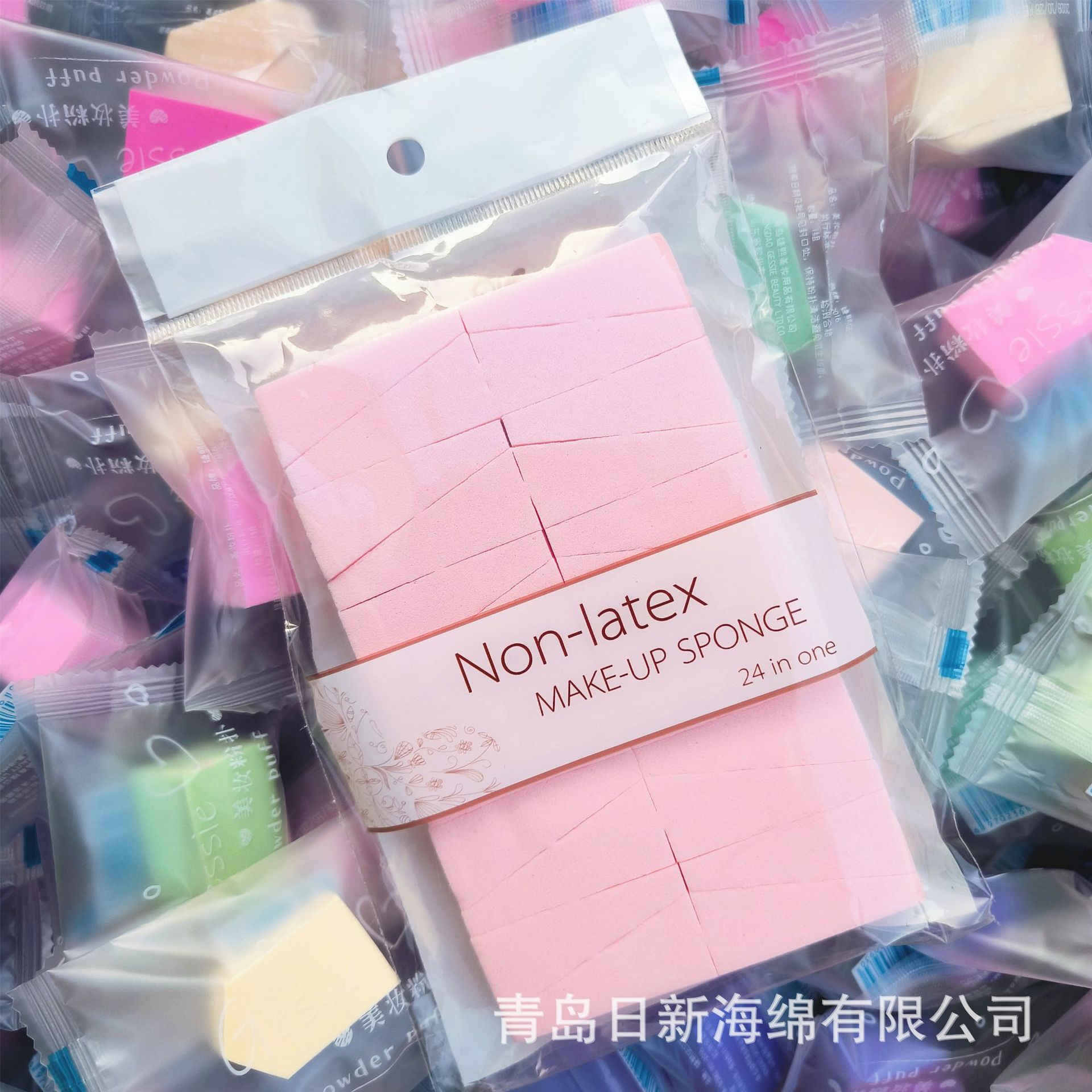 24-corte triángulo puff agua sin látex se hace más grande Matcha vino rojo hidrófilo húmedo y seco cojín de aire puff