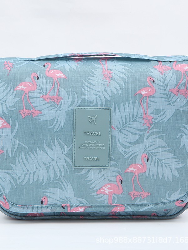 Bolsa de Aseo con Gancho de Poliéster Impermeable y Portátil para Viajes