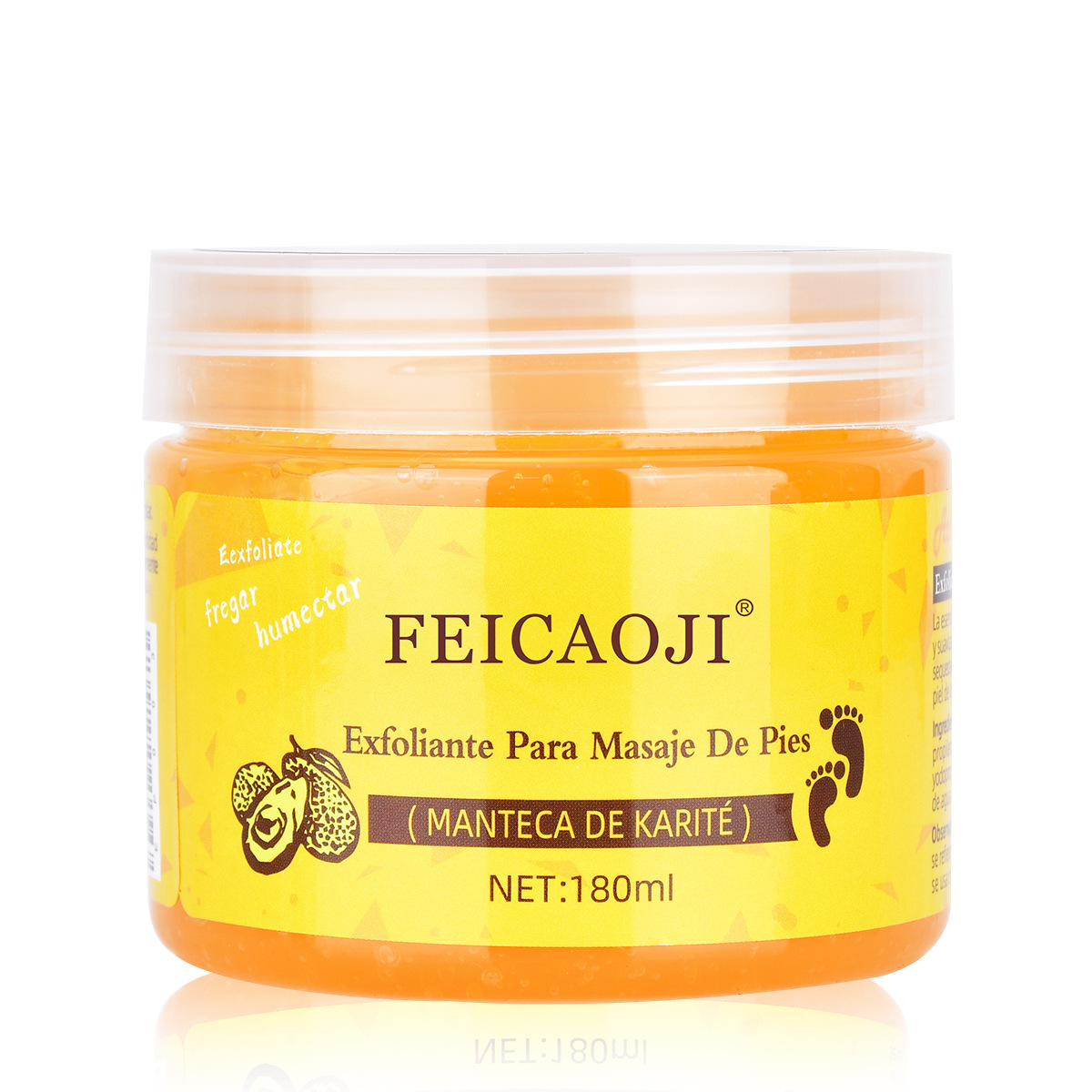 Exfoliante de pies de manteca de karité, gel exfoliante para pies, exfoliante corporal para pies
