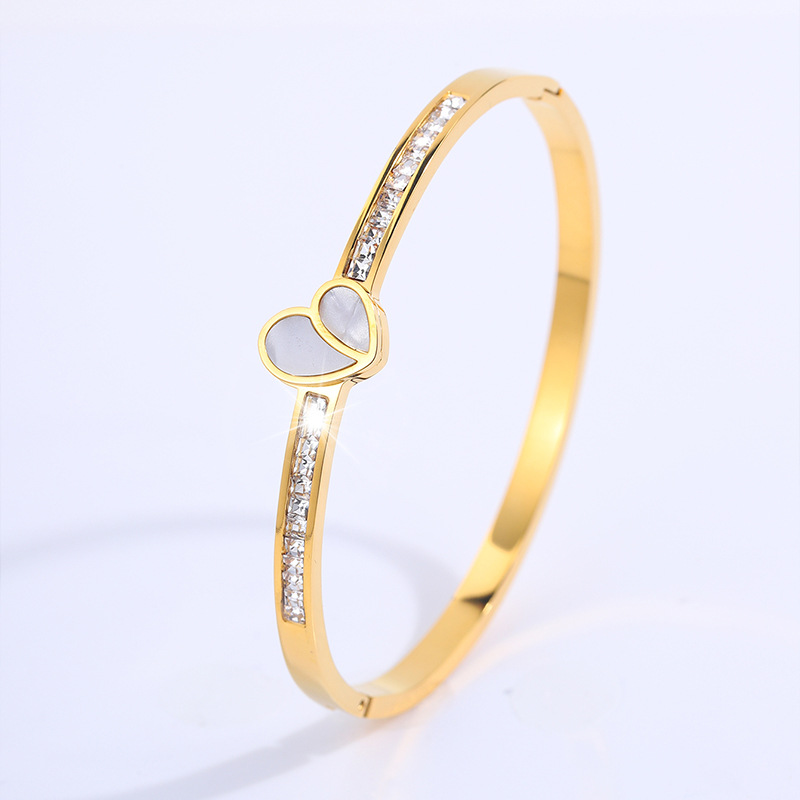 Coreano amor conchas de pulsera estrella de niñas personalidad de alto nivel red 18k oro real pulsera de acero galvanizado