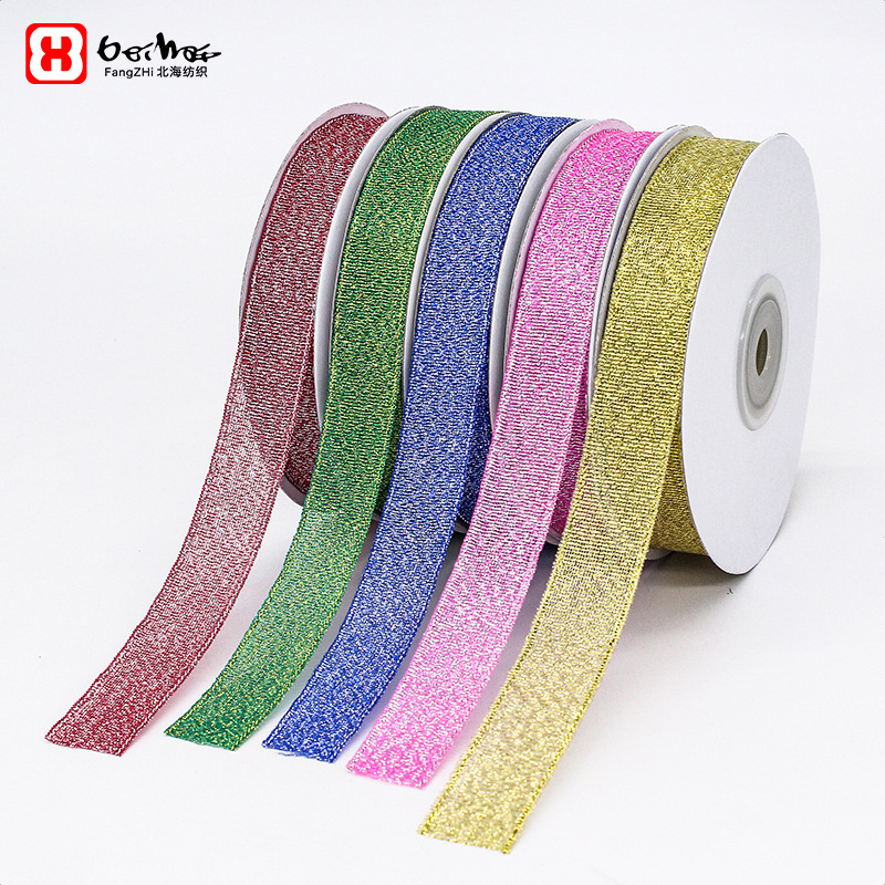 Cinta de cebolla colorida de 1.5 cm para decoración de pasteles navideños, cinta de embalaje para cajas de regalo, cinta colorida al por mayor del fabricante