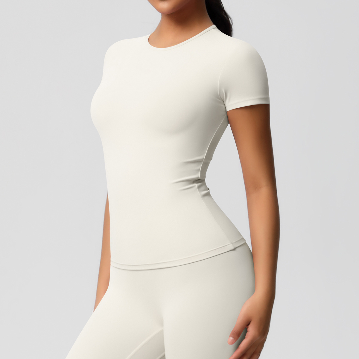 95g Weight Short Sleeve Sleeve Length Nylon, Spandex Fabric Type Regular Top Length T-shirt Tops Type Fitness, Yoga, Running Occasion Round Neck Neckline Solid Color Pattern Sport Style Style S, XL Size Sport Style Solid Color Nylon Spandex Round Neck Active Tops T-shirt 34