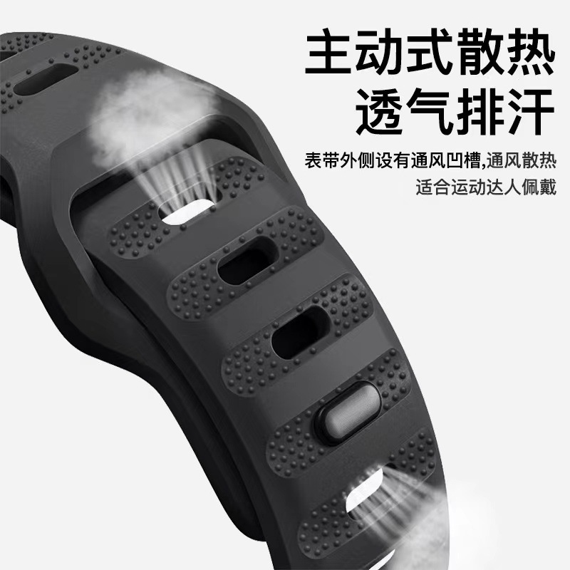 Adecuado para Apple ultra Fluororubber Correa Apple1234567watch Fluororubber S8/S7 correa de reloj