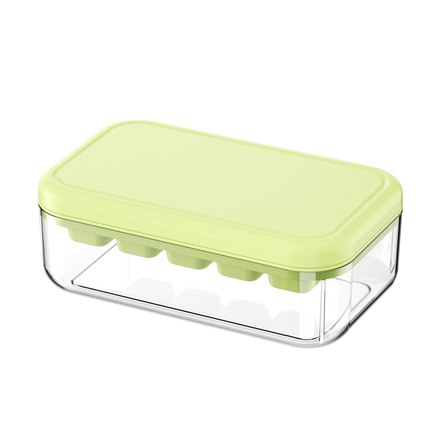 Presión de doble capa de silicona de hielo cuadrícula de hielo película de hielo congelado de grado de alimentos doméstico fácil de desmoldear caja de almacenamiento de hielo