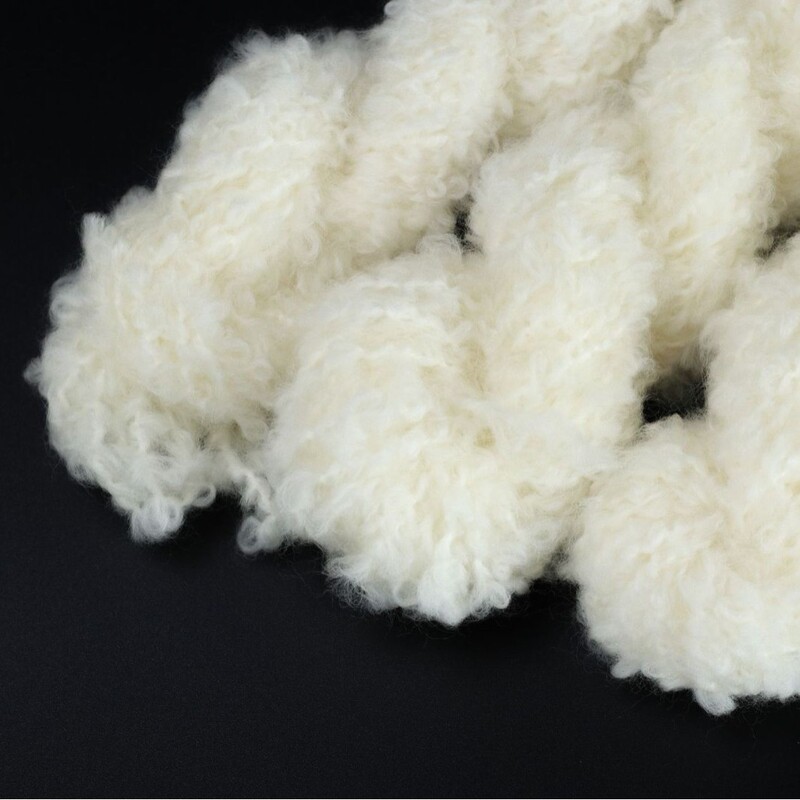 Ruyun 100% Superfine Merino Pure Wool Large Loop Hand-Dyed Yarn White Base Yarn Special Yarn for Hand Dyeing