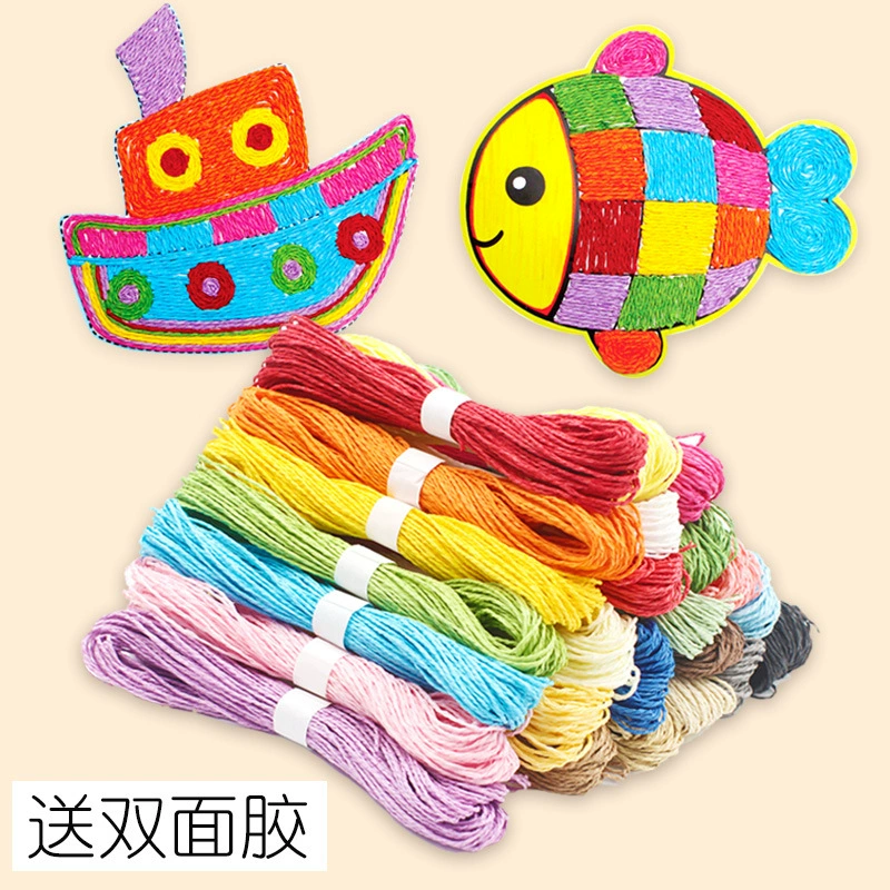 Дети 24 цвета цветная бумага веревка тканые DIY материалы ручной работы Детский сад цветная линия рисунок художественная бумага ремешок