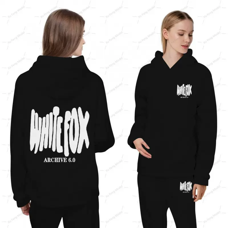 2024新款速卖通亚马逊热销潮时尚男女式休闲连帽加绒卫衣运动套装