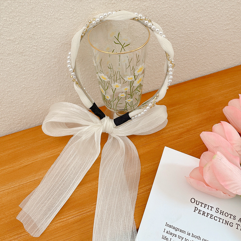 Retro trenzado banda de cabello para mujeres 2025 nueva banda de cabello flotante banda de cabello bufandas de seda banda de cabello todo el sistema de tarjeta de cabello tocado de moda