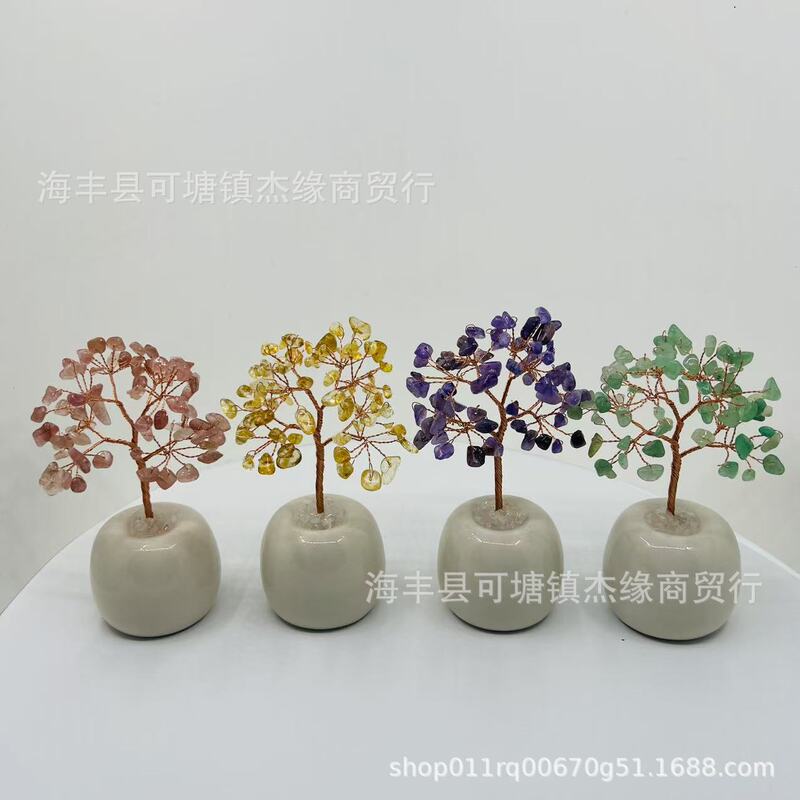 Crystal Tree Ornaments, Office Desktop Money Tree, Home Decoration, Housewarming Gift, Small Gift to Express Gratitude for Mother's Love