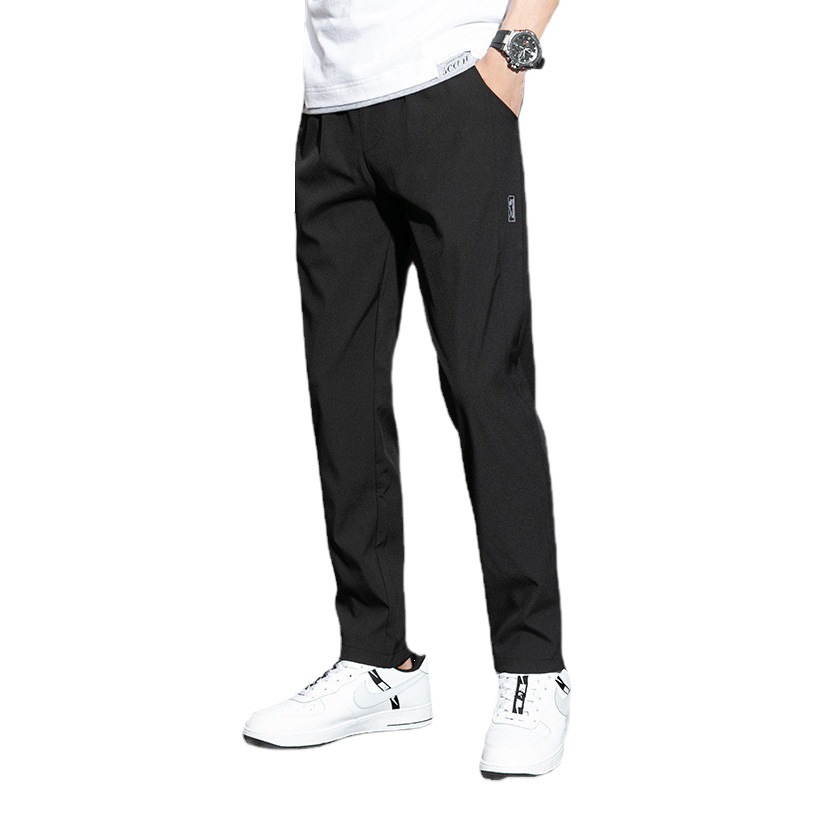 2026 Summer Casual Long Pants for Men, Loose Thin Ice Silk Pants, Straight Quick-Dry Breathable Men's Elastic Sports Pants