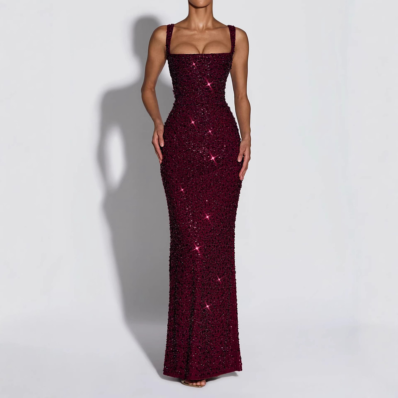 Amazon's 2026 Spring/Summer New Sequined Slim-Fit Long Dress, Best-Selling on Independent Platforms, Sexy and Elegant Gown Style Dress Amazon's 2026 Spring/Summer New Sequined Slim-Fit Long Dress, Best-Selling on Independent Platforms, Sexy and Elegant Gown Style Dress