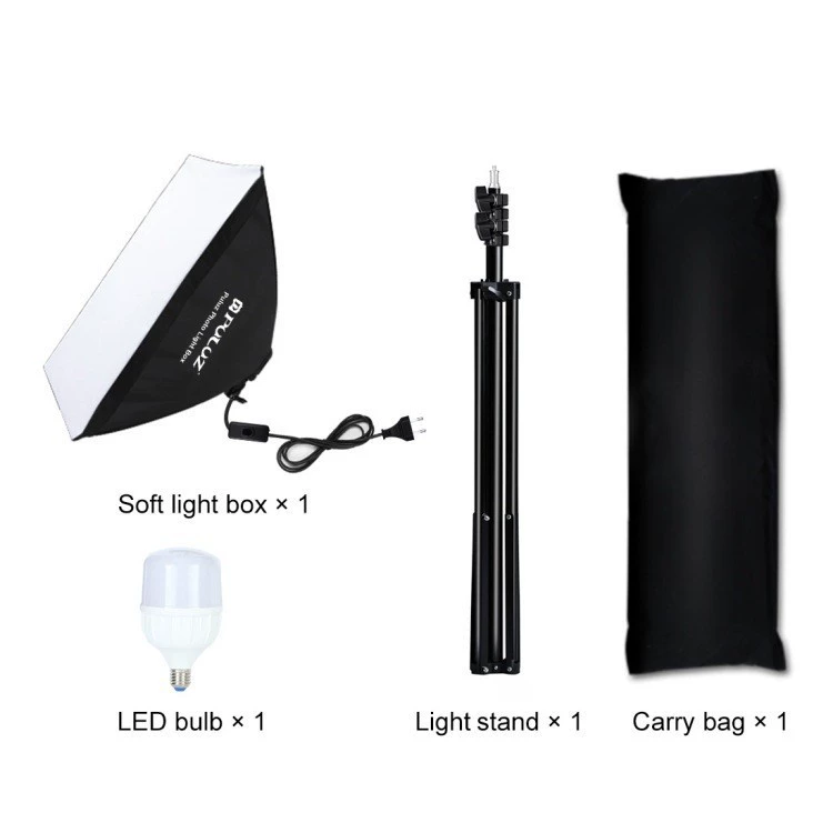 PULUZ Fat Cow 50*70CM софт-бокс E27 набор фотооборудования для съемки прямого эфира, фото софт-световой шар