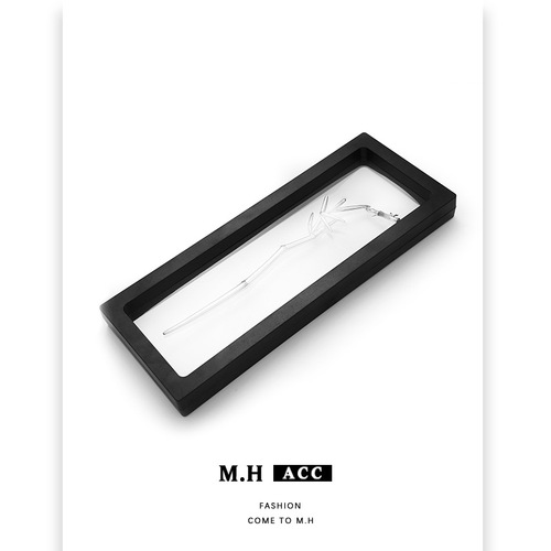 Hairpin transparent PE floating box film box display box jewelry hairpin accessory box packaging hairpin display jewelry box