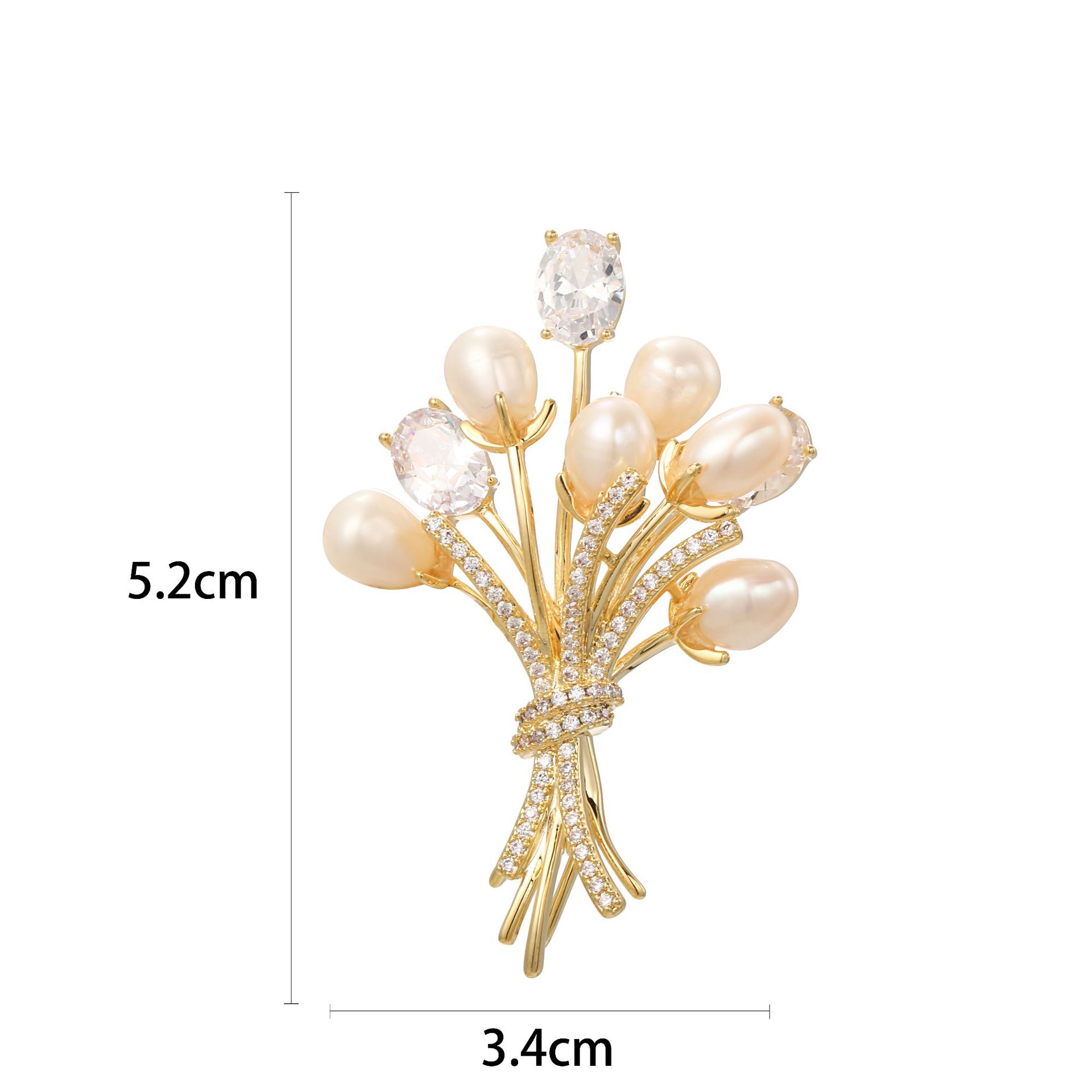 Elegant Flower Copper Women's Brooches display picture 11
