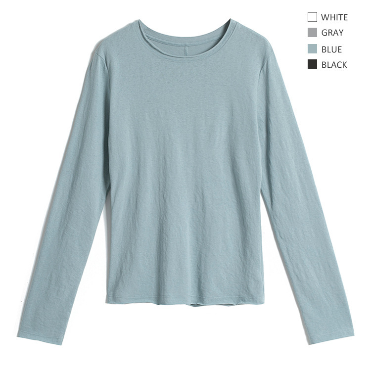 Long-Sleeved T-Shirt for Women, Thin Style, Spring and Autumn 2026 New Model, Large Size, Loose Fit, Round Neck, Base Layer Shirt for Women, Can Be Worn as an Outer Layer