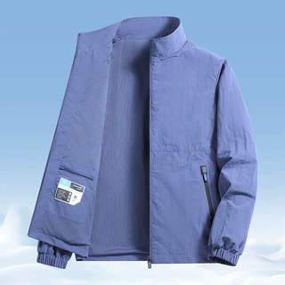 春季薄款工装夹克男士跨境批发防风服户外登山防晒衣简约男士外套