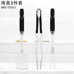 Amazonプラスチックハンドルステンレスバーベキュー用具セットbbqバーベキュー用具セット屋外ピクニックバーベキュー用具