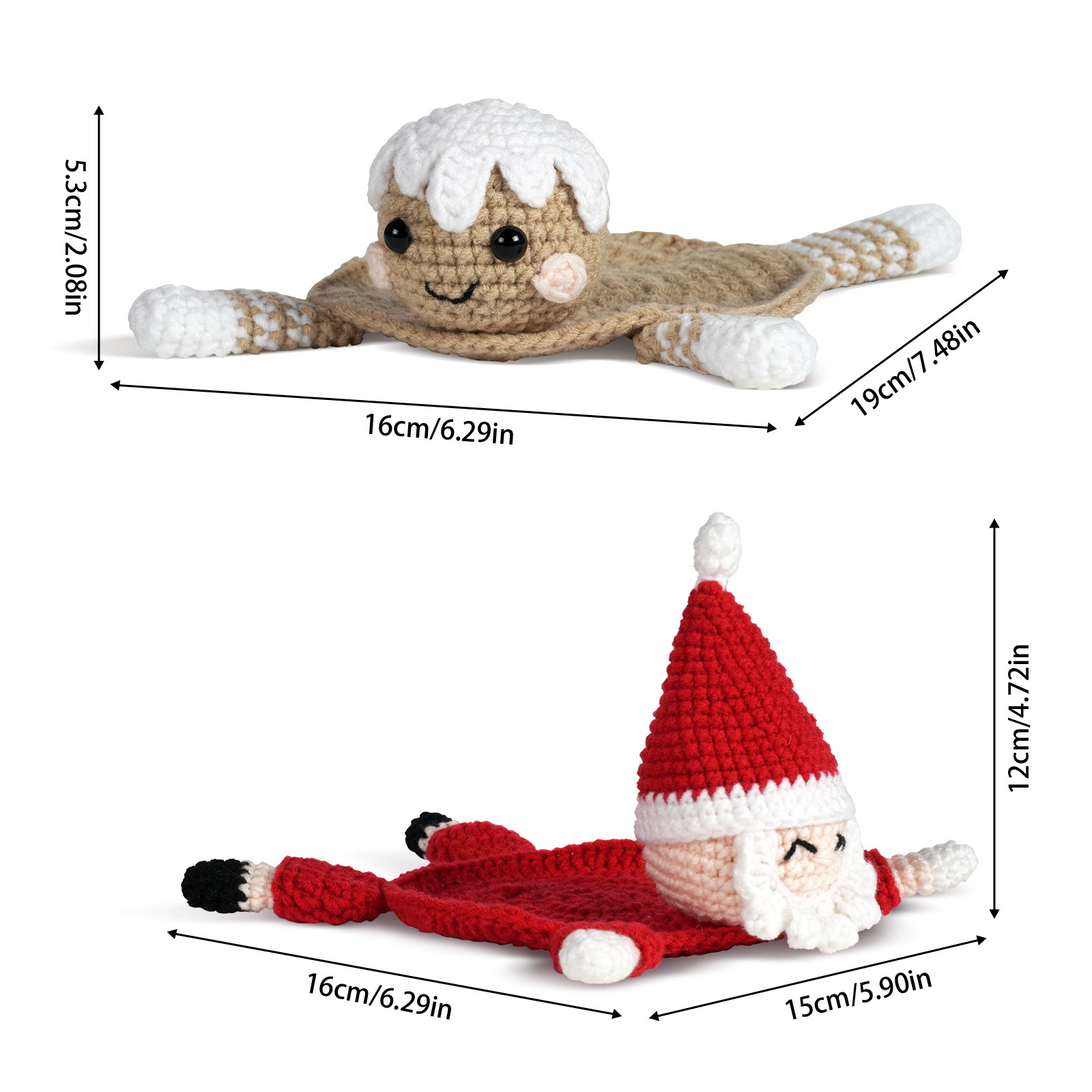 Kit de crochet de lana nuevo para el hogar y el jardín, paquete de materiales, posavasos navideños, adornos tejidos a mano para bricolaje_voghion.com