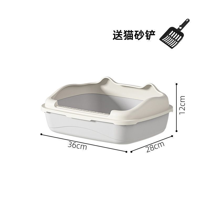 Basina de arena para gatos super grande anti-spillado exterior inodoro para gatos anti-odor enorme lavabo de arena para gatos abierto lavabo de orina para excremento de arena para gatos