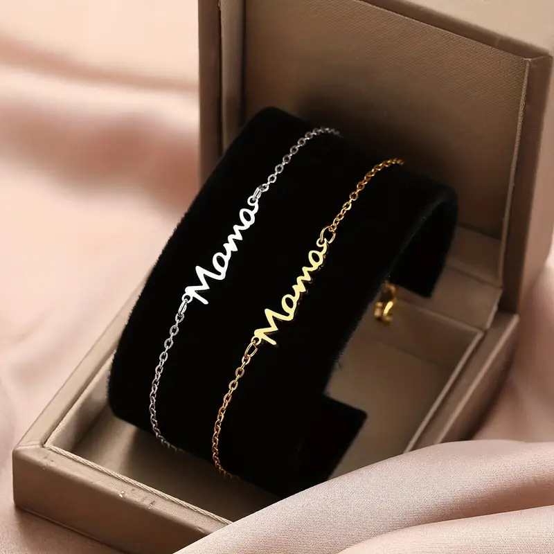 8g Weight 304 Stainless Steel Pendant Material Bracelets Classification 304 Stainless Steel Chain Material Basic Simple Style Letter 304 Stainless Steel Cable Chain Bracelets In Bulk