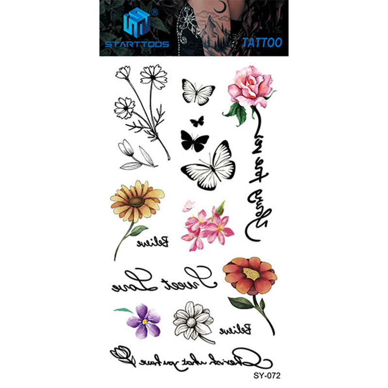 Spot mayorista transfronterizo dulce y simple viento tatuaje de dedo moda cool tatuaje desechable tendencia