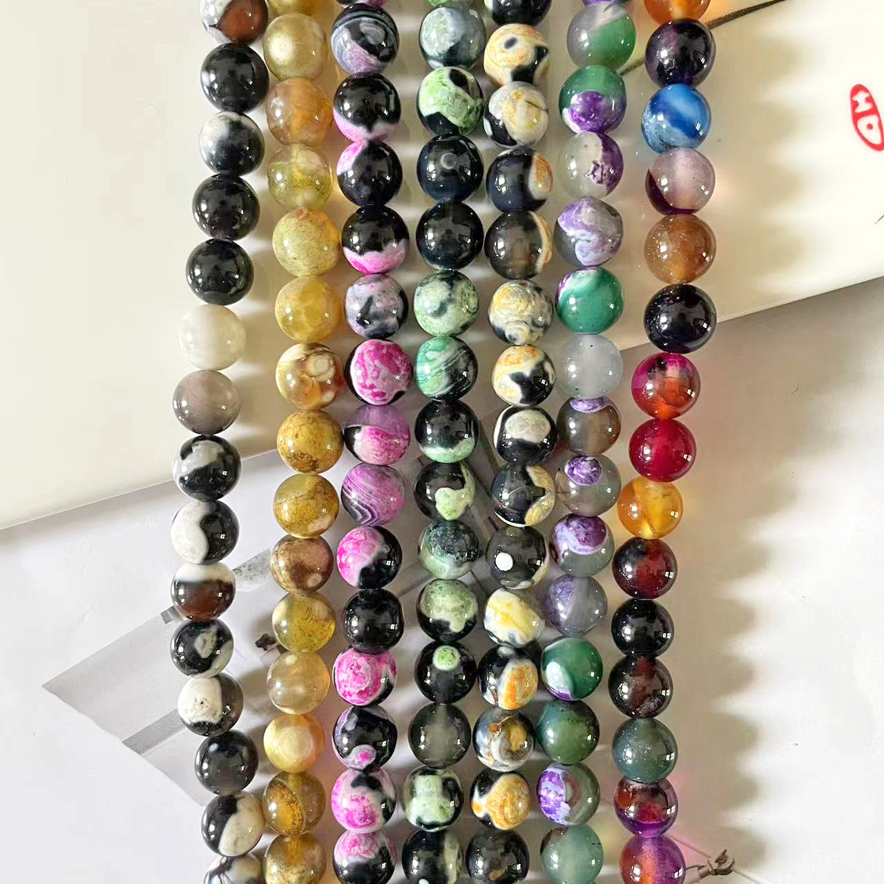 新中式火玛瑙天然石时尚圆珠散珠手工DIY魅力女士手链项链饰品