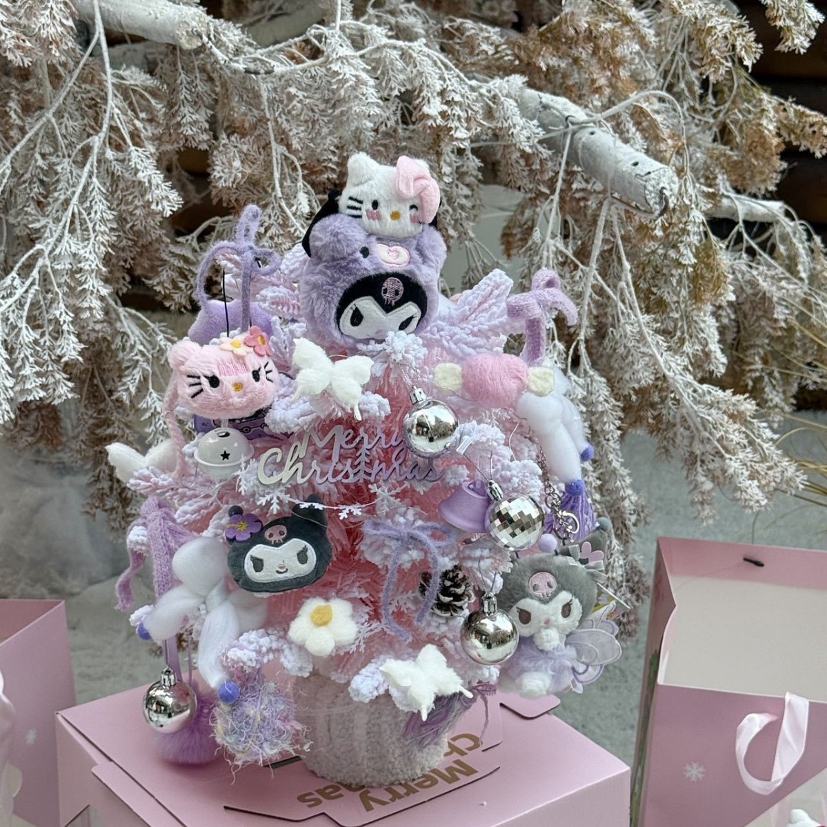 재료 키트 선물 포장 쿠로미 오르골 크리스마스 트리 사이즈 약 50×35cm