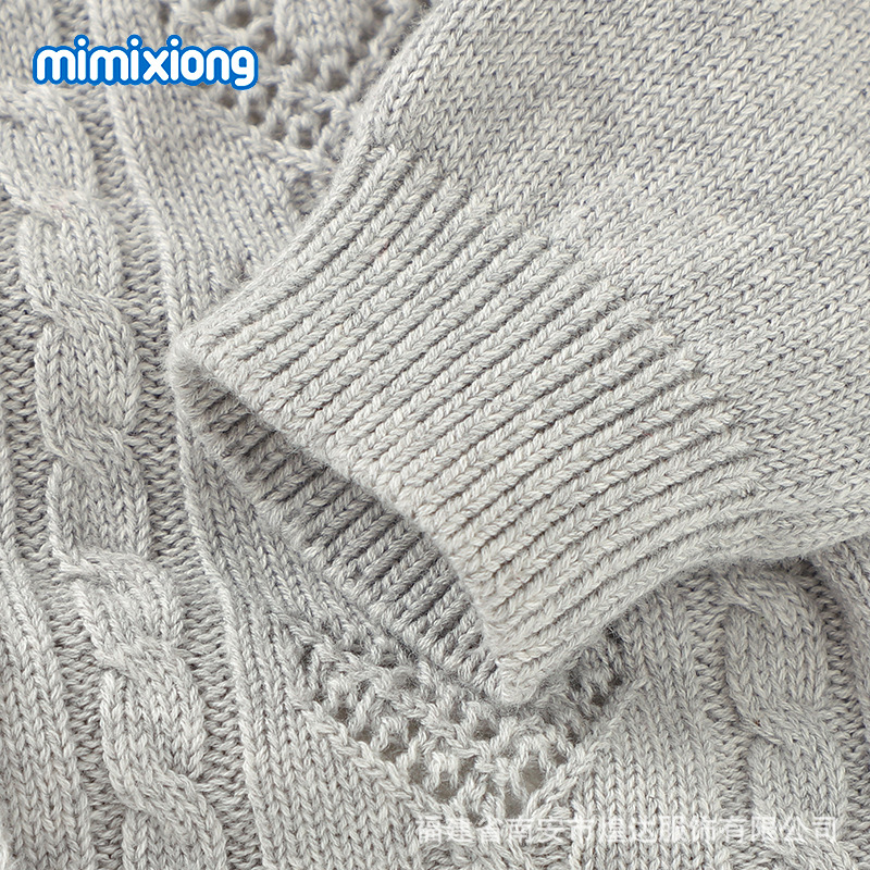 ins秋冬新款纯色婴幼儿连帽针织连体哈衣爬服