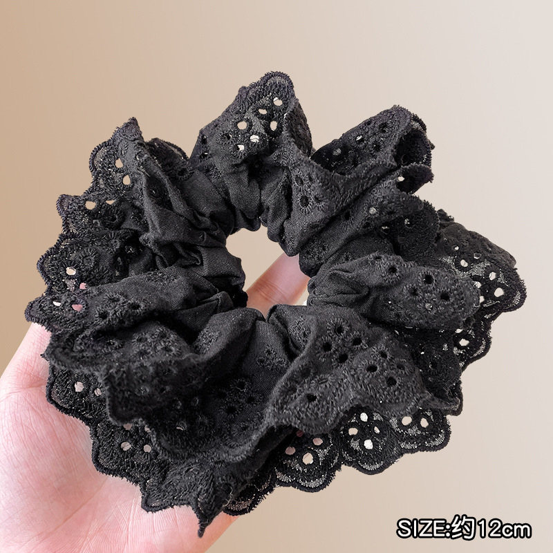 Rosas flores intestino anillo de cabello para mujeres 2024 nueva sensación de atmósfera primavera Zhao LuSi con el mismo tocado de cabello