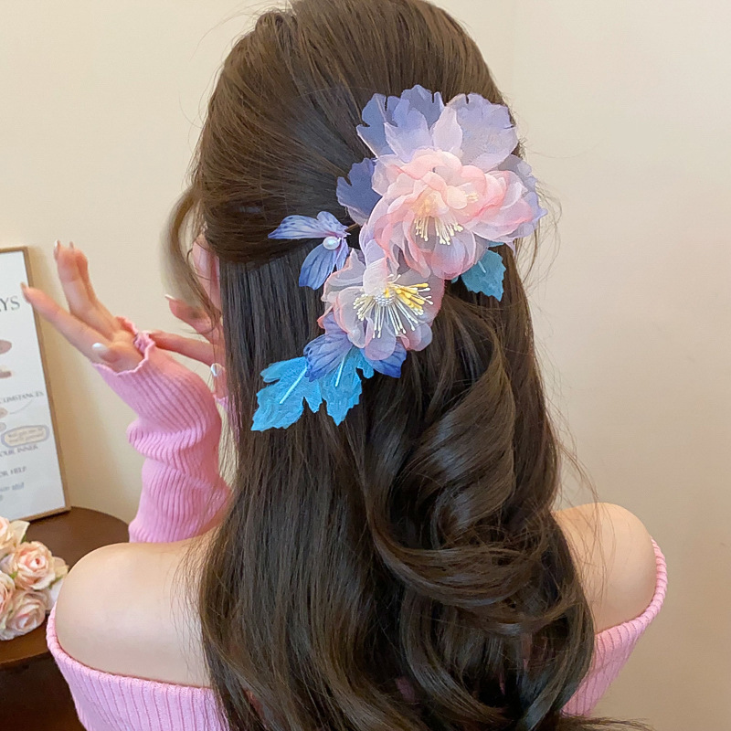 29#Duckbill clip-pink purple-single