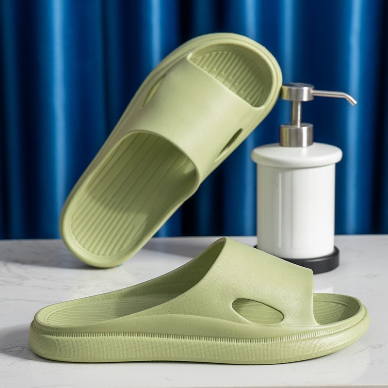 Pantuflas para el hogar para mujer, nuevo estilo de verano, pantuflas sencillas de suela gruesa antideslizantes para interiores, para baño, para parejas, para hombre