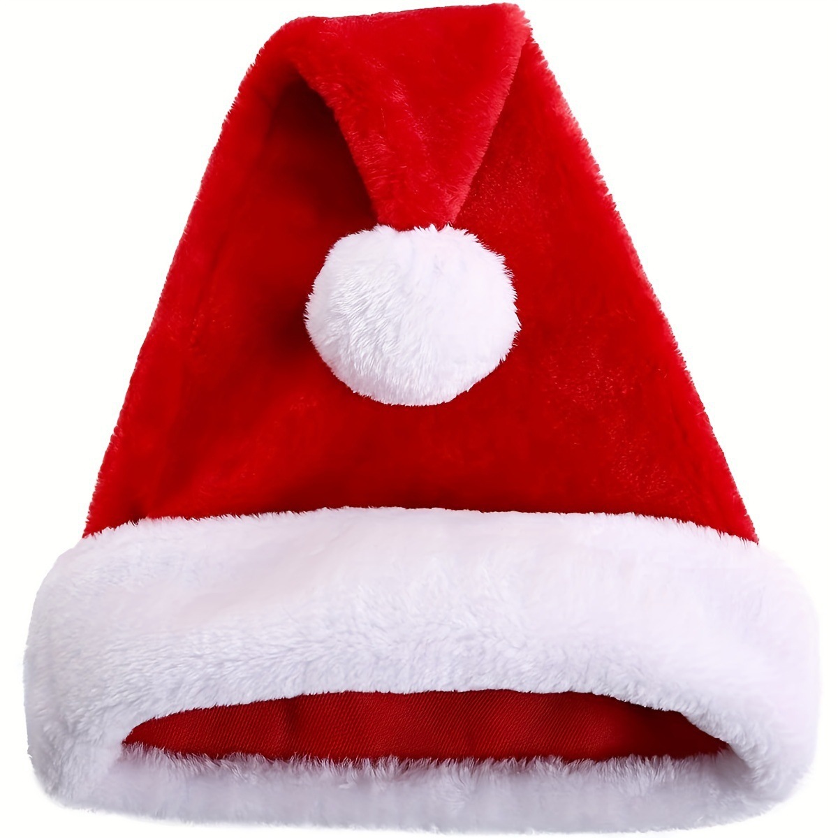 Chapéu de natal decorações de natal festa de natal adulto pelúcia chapéu de papai noel atmosfera festiva decoração suprimentos_voghion.com