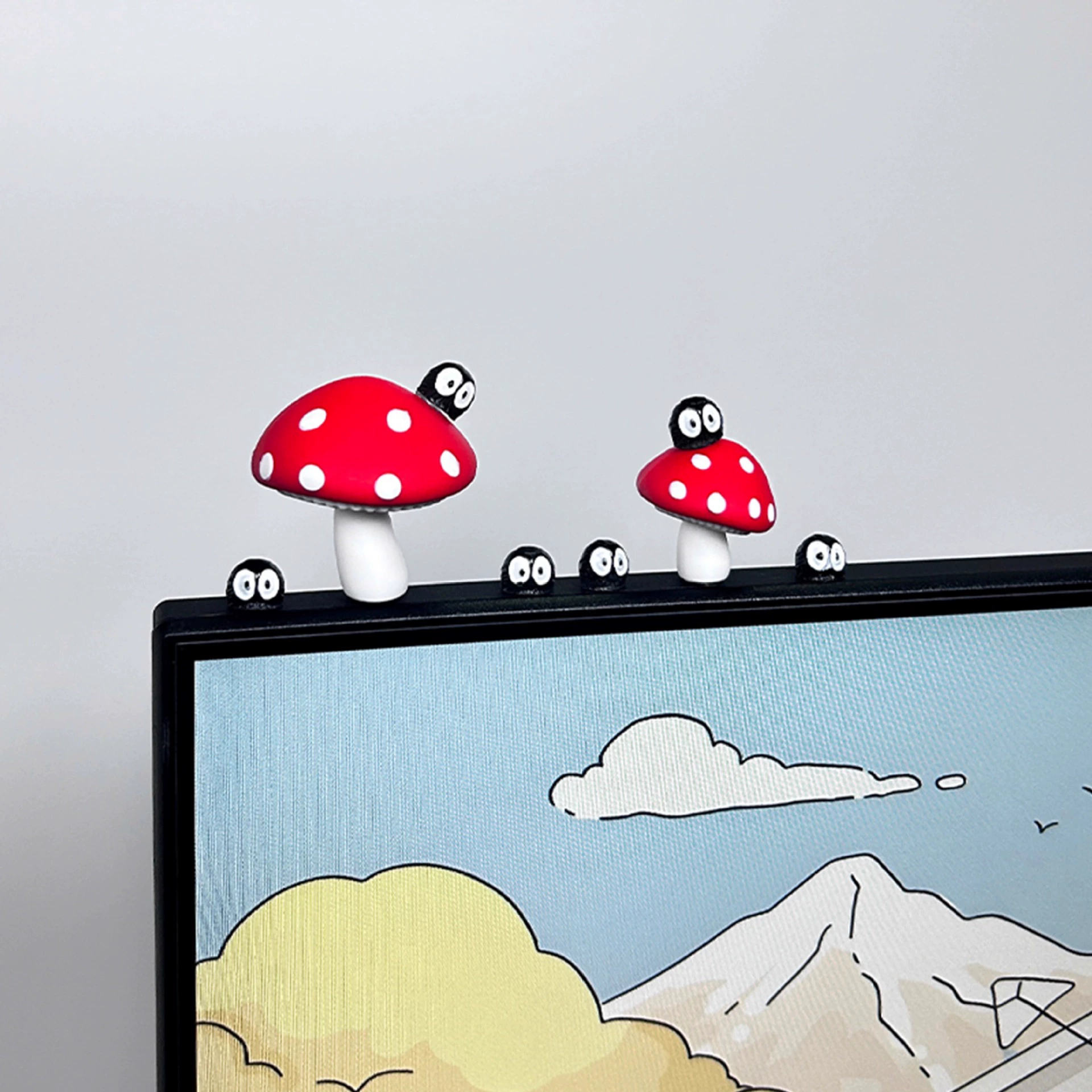 "Плесень грибов" вылечить отдел декорирования компьютера настольные украшения Симпатичные грибные офисные украшения