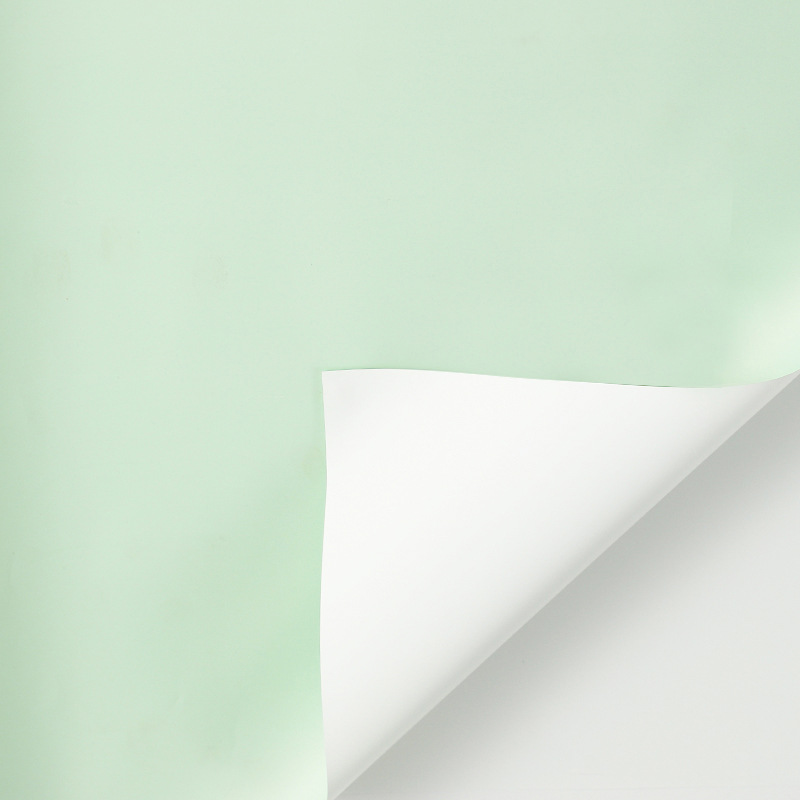 Li Zhiran Papel Ouya impermeable bicolor 56*56 Apertura de la canasta de flores Material Ramo Papel de embalaje al por mayor Spot