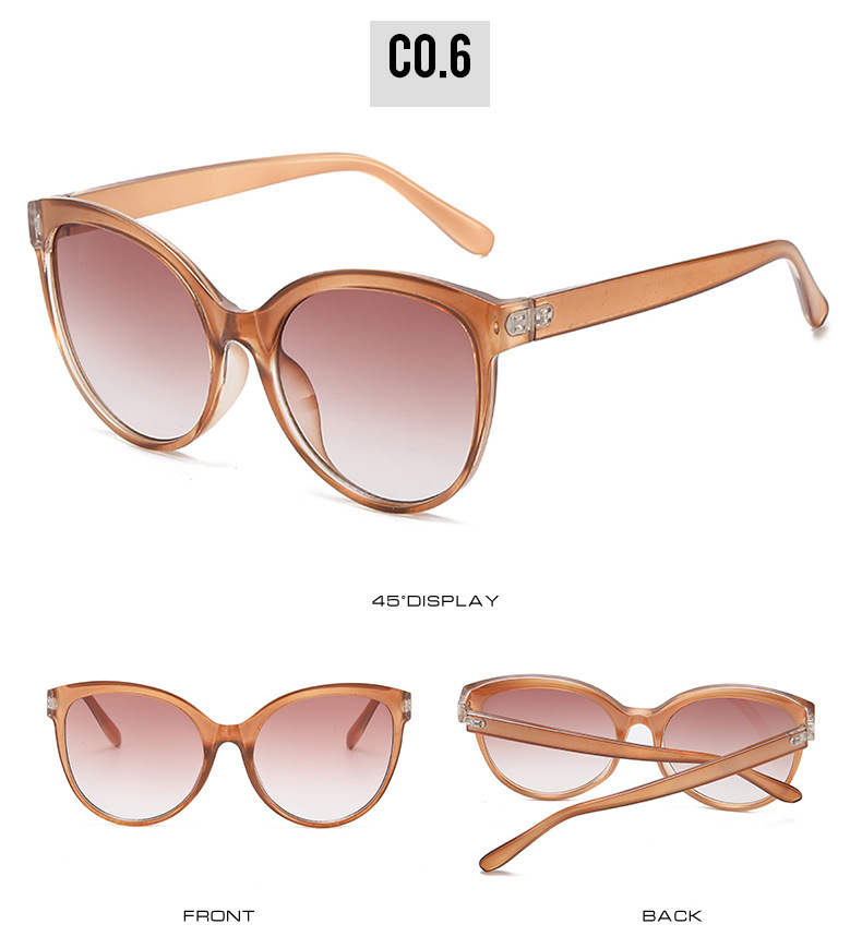 Basic Lady Color Block Solid Color Pc Oval Frame Full Frame Women's Sunglasses display picture 2