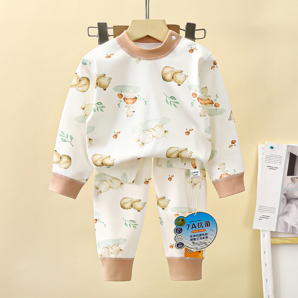 Ropa interior para niños, traje de algodón para bebés, otoño nuevo estilo, pijamas para bebés deshuesados para hombres, ropa para el hogar para niñas, ropa para niños