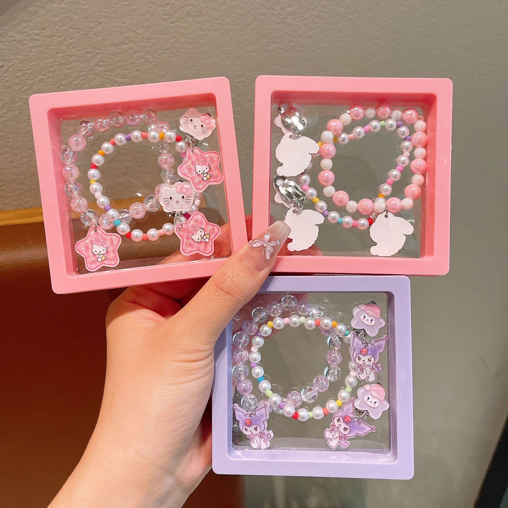 Niña Sanrio collar pulsera caja de regalo princesa pulsera caja de joyas de cumpleaños para niñas 1 de junio Día de los niños