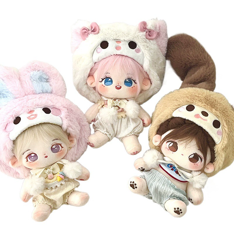 BABYRING милый головной убор-плащ для игрушки 10см x 20см хлопковый костюм крошечного малыша Chiikawa 10см Нуну
