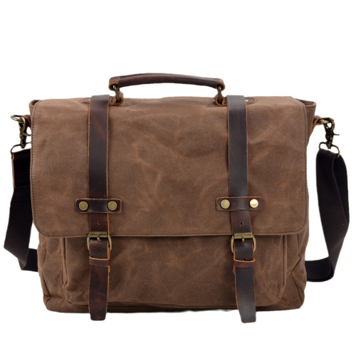 15.6-inch computer handbag, simple men's bag, business shoulder bag, casual business trip briefcase, crossbody bag