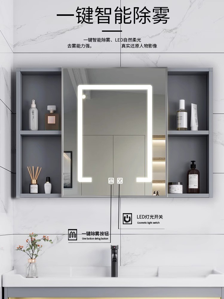 Combinación de gabinete de baño de aleación de aluminio de espacio lavabo de baño lavabo de cerámica lavabo integrado lavabo