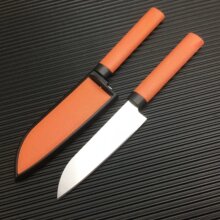 一元店黄柄套水果刀便携式不锈钢厨房切瓜削皮刀具地摊日用百货