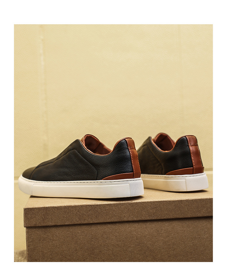 Baskets blanches en cuir pour homme chaussures fitness_voghion.com