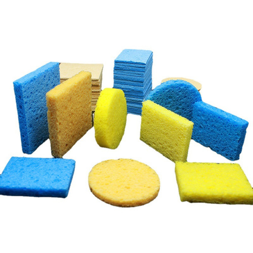 Factory wholesale thickened soldering iron cleaning sponge solder tin removal cotton resistant to high temperature soaked in water swelling cleaning cotton