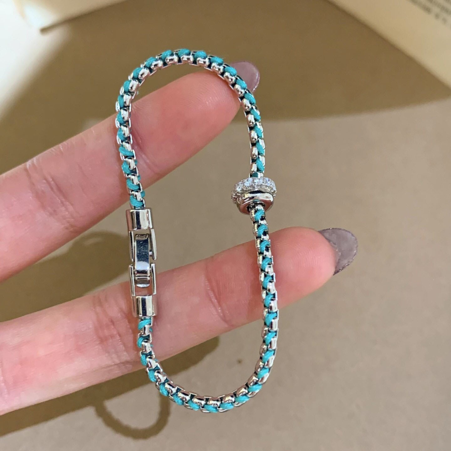 24 pulseras - cuerda azul