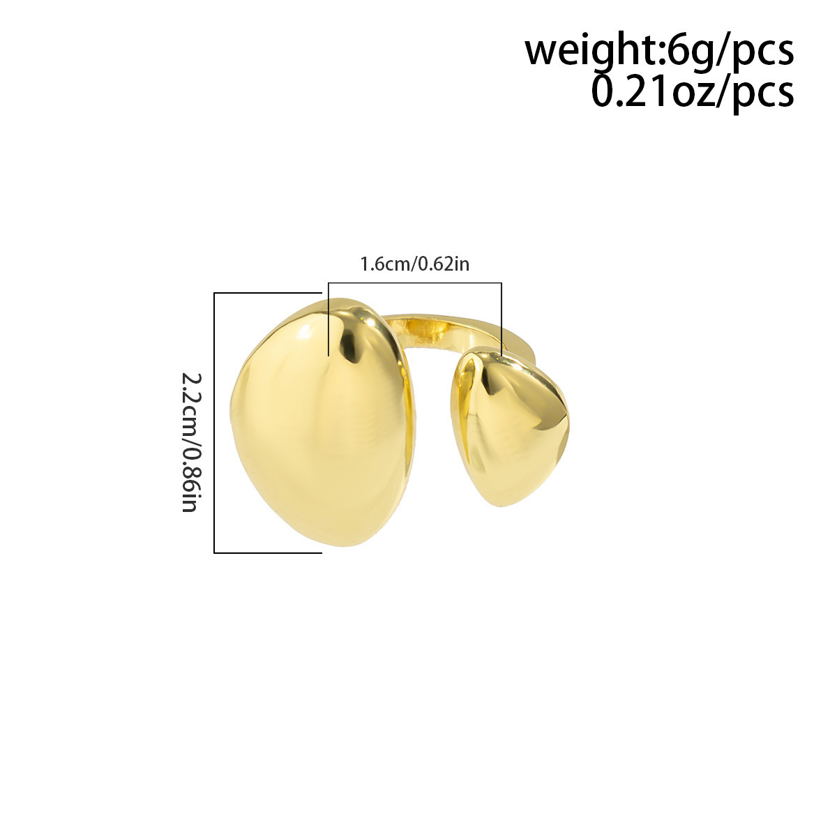 9g Weight Open Rings Classification 1 Piece Quantity Holiday, Banquet, Travel Occasion Alloy Material Geometric Pattern Women's Gender Plating Design Casual, Elegant, Lady Style Casual Elegant Lady Geometric Alloy Plating Women's Open Rings 无