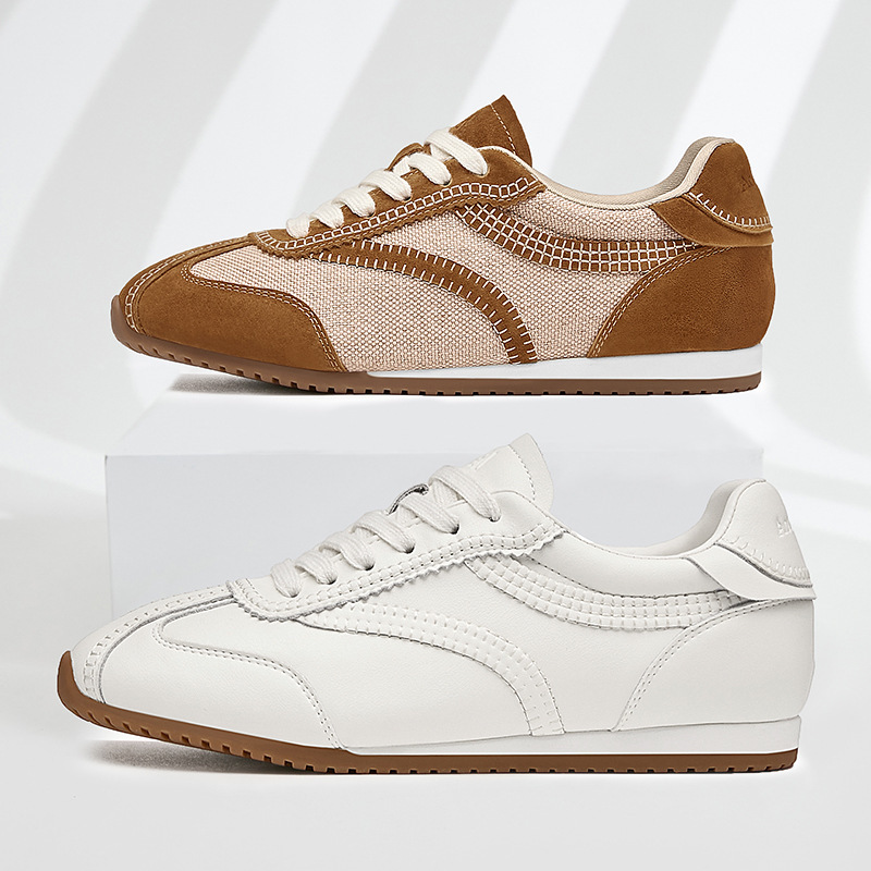 Women's Sports Shoes, New Brown German Training Shoes, Lightweight, Versatile, Breathable, Thick-Soled Sports and Casual Sneakers Women's Sports Shoes, New Brown German Training Shoes, Lightweight, Versatile, Breathable, Thick-Soled Sports and Casual Sneakers