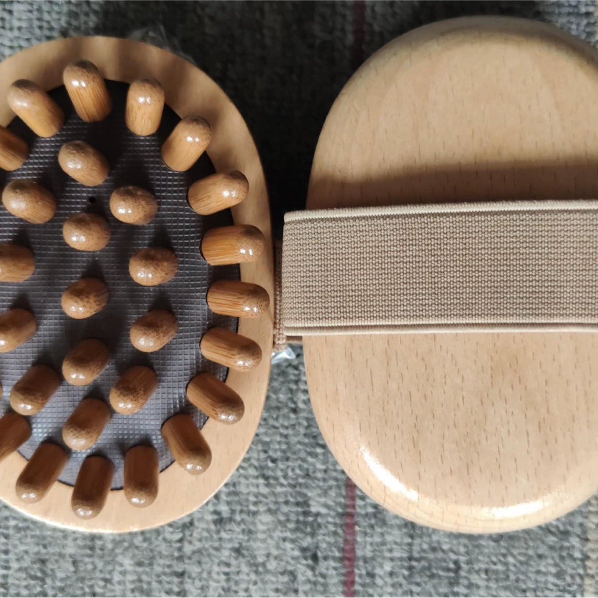 Amazon Cross-border Bristle Brush Massage, Bathing Brush Handburse Bath Brush Brush Round Bath Brush Brush Hemu Bath Brush